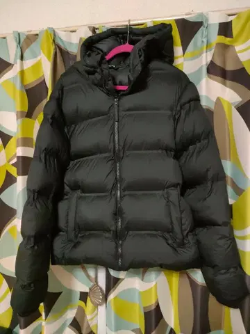 ZARA 자라 블랙 후드 부착 다운 자켓