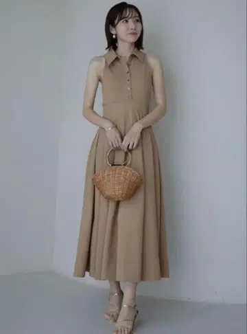 [ 새상품급 ] 아메스리컷 롱 원피스 베이지 S 아뉴앙스