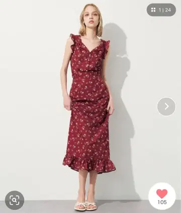 DEICY 빈티지 체리 블라우스 & 스커트