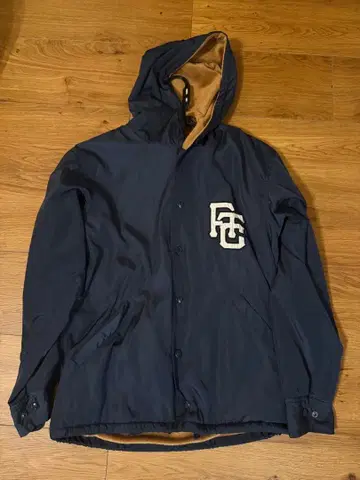 FTC 후드 부착 나일론 자켓 M 네이비