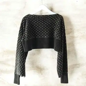 컨디션 최상 TAN 도트 자카드 니트 풀오버 프리 사이즈 블랙