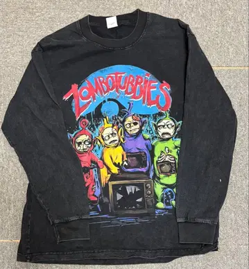 텔레토비즈 블랙 맨투맨 S