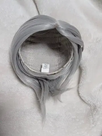 1/3 인형 실버 숏 가발 9인치 22~23cm