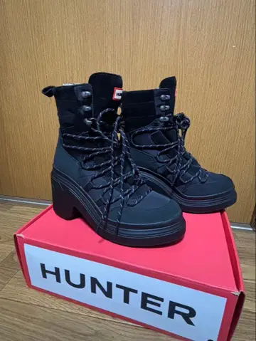 미사용! HUNTER 블랙 하이컷 부츠 24.5cm