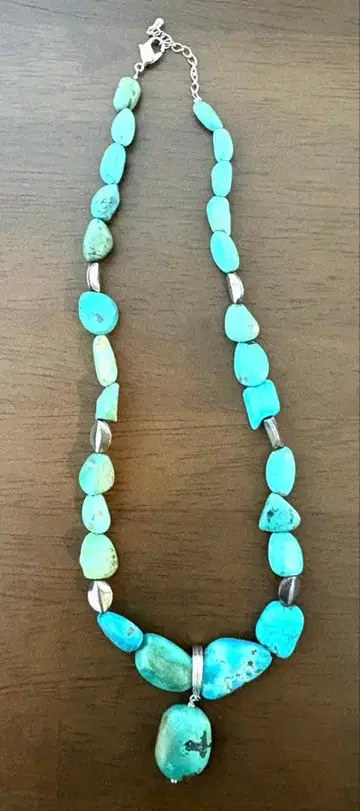 [ 새상품급 ] 터콰이즈 목걸이 펜던트 헤드 포함