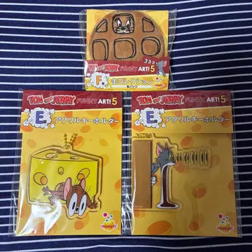 톰과 제리 happy 복권 EF 캔뱃지 아크릴 키링 3개 세트