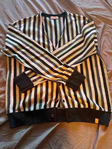 BEAMS LIGHT/불규칙 스트라이프 가디건