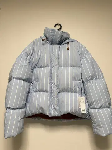 Elchele universal down jacket 파랑 스트라이프
