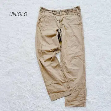 유니클로 빈티지 레귤러핏 치노 남성용 스트레이트 베이지 F