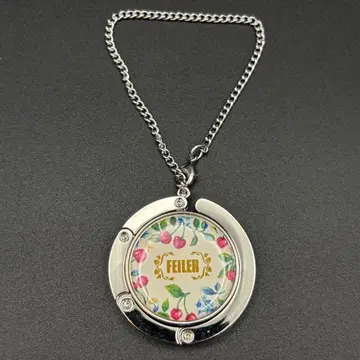 컨디션 최상 FEILER 페이러 참 백 행거 키링 꽃무늬