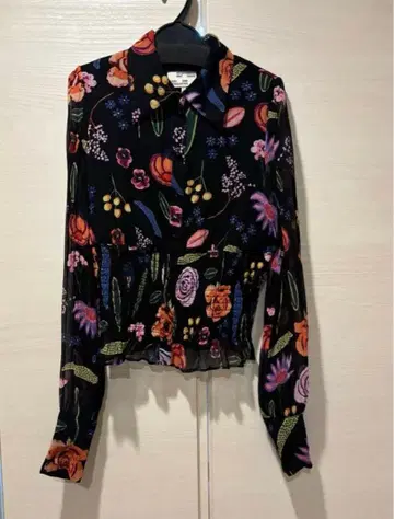 BAUM UND PFERDGARTEN 꽃무늬 플라워 긴팔 블라우스 셔츠