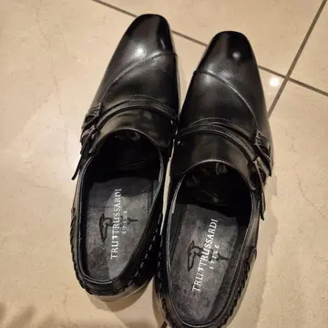 TRUSSARDI 블랙 비즈니스 슈즈 25.5cm EEE