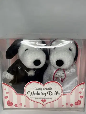 요시토쿠 스누피 & 벨 웨딩 인형 일본 의류 L 사이즈 결혼식 새상품급