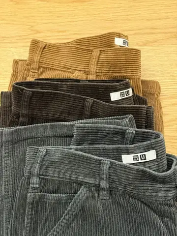 UNIQLO U 코듀로이 와이드 워크 팬츠 사이즈: 79