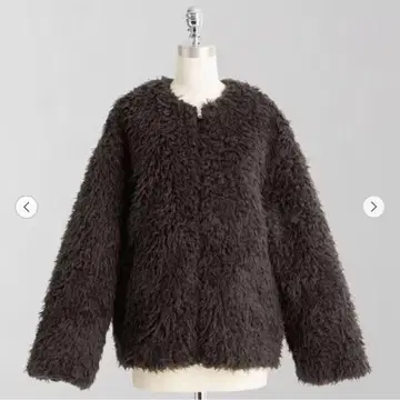 새상품급 LOEFF 와일드 보아 블루종 브라운 자켓 아우터 0