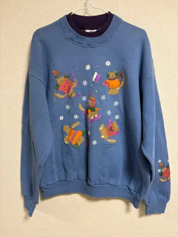 90s USA제 더블넥 맨투맨 L