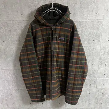 Patagonia 충전솜 퀼팅 체크 후드티 구제 의류 레트로 아웃도어