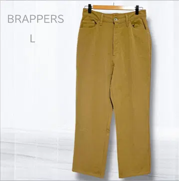 브라퍼즈 치노 팬츠 L 사이즈 베이지 와이드 실루엣 캐주얼 단정함