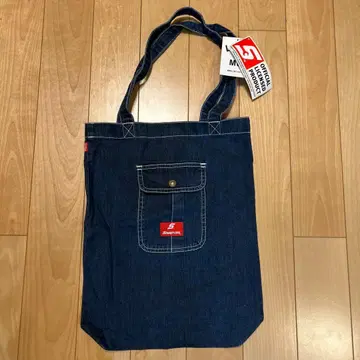 Snap-on 데님 토트백 공식 택 포함