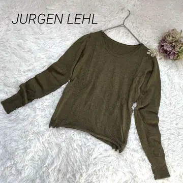 JURGEN LEHL 요건 레일 알파카 100% 긴팔 니트 티셔츠