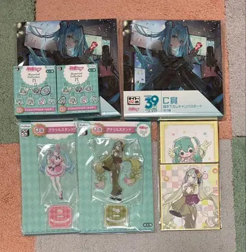 하츠네 미쿠 모두의 복권 39일 복권 말차 파르페 아크릴 스탠드 색지