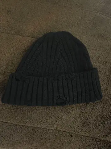 MAD EFFECT 블랙 니트 모자