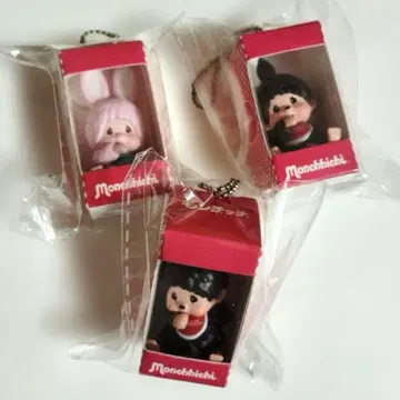 몬치치 앉은 패키지 피규어 키체인 총 3종 컴플리트