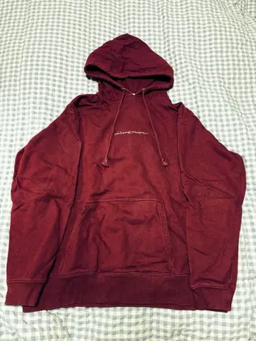 오이시쿠루 멜론빵 후드티 M 버건디