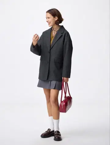 GU 코지 멜톤 하프 코트