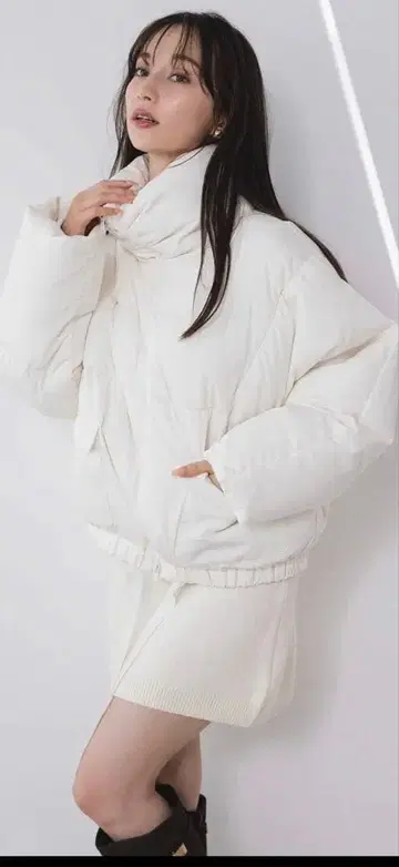 dazzlin 다운 자켓 화이트