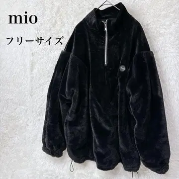 mio 보아 플리스 하프 지퍼 풀오버 그레이 빅 실루엣