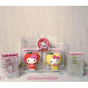 산리오 헬로키티 후르츠 디자인 키링 마그넷 4개 세트