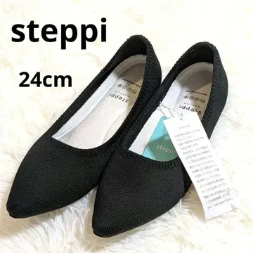 [ 24 ] steppi 니트 펌프스 스틸레토 블랙 플랫슈즈