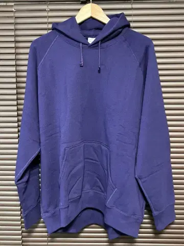 [ 미사용품 ] LOOPWHEELER 보라색 후드티 L 사이즈