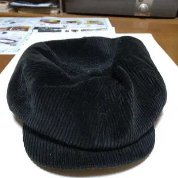 블랙 코듀로이 헌팅 캡 M