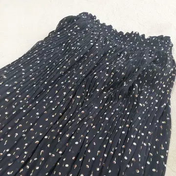 아카이브 새상품급 플레어 귀여운 스커트 롱 블랙 M 검정 버섯