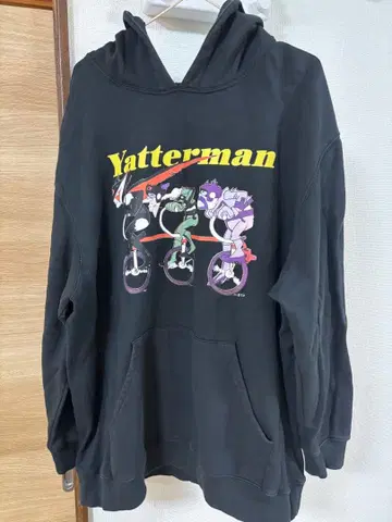 얏타맨 블랙 후드티 XL