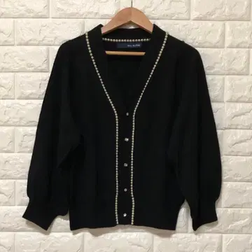 슬로브 이에나 가디건 블랙 펄 장식