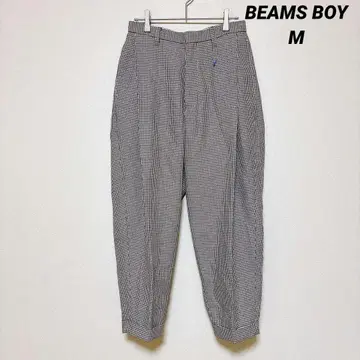 BEAMS BOY 체크 팬츠 테이퍼드 1 그레이