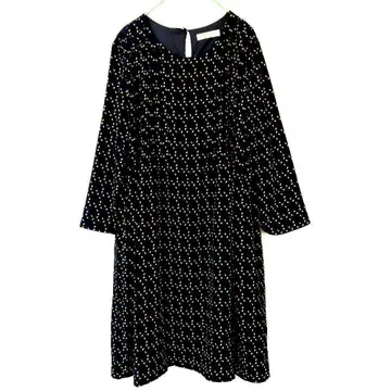 서브 스트리트 마이 스탠다드 네이비 칠부 소매 원피스 올 패턴