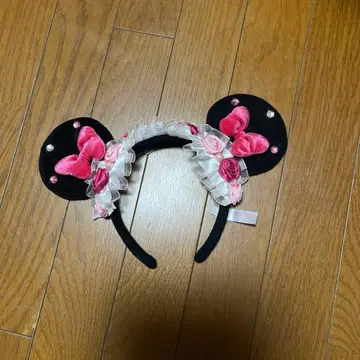 미니 마우스풍 머리띠 블랙 핑크