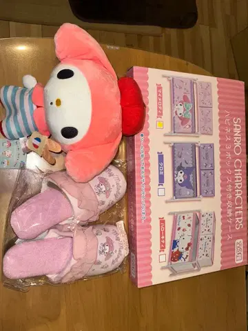 산리오 해피니스마이룸 3박스 포함 보관 케이스 마이멜로디 외 2점