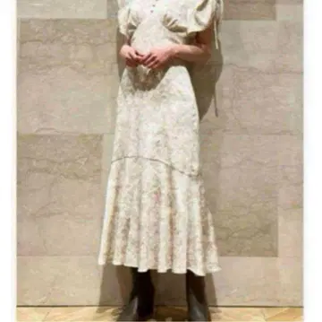 SNIDEL Sustainable 바리에 프린트 원피스 베이지