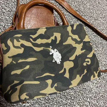 카모 패턴 토트백 가죽