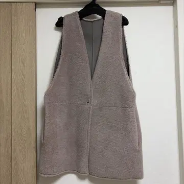 VERSEAU (베르소) 리버서블 보아 베스트 그레이 여성용