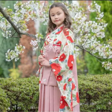 캐서린 코티지 하카마 140cm 동백 베이지 x 복숭아색