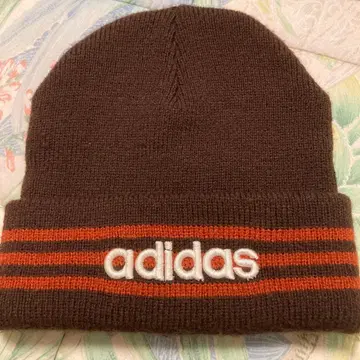 90s 00s 아디다스 로고 니트 캡 브라운