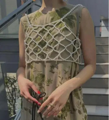 Ameri VINTAGE 펄 인터넷 디자인 뷔스티에