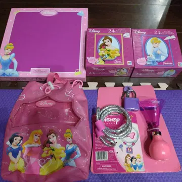 디즈니 프린세스 백 & 키 & 퍼즐 & 그림 그리기 세트