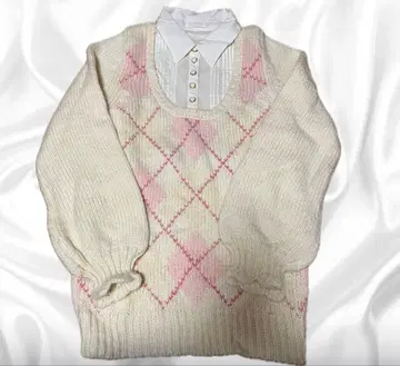 [ 컨디션 최상 ] LIZLISA 아가일 무늬 니트 스웨터